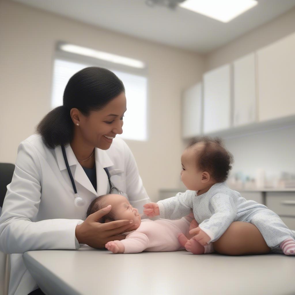 Doctor Examining a Child with Eating Issues