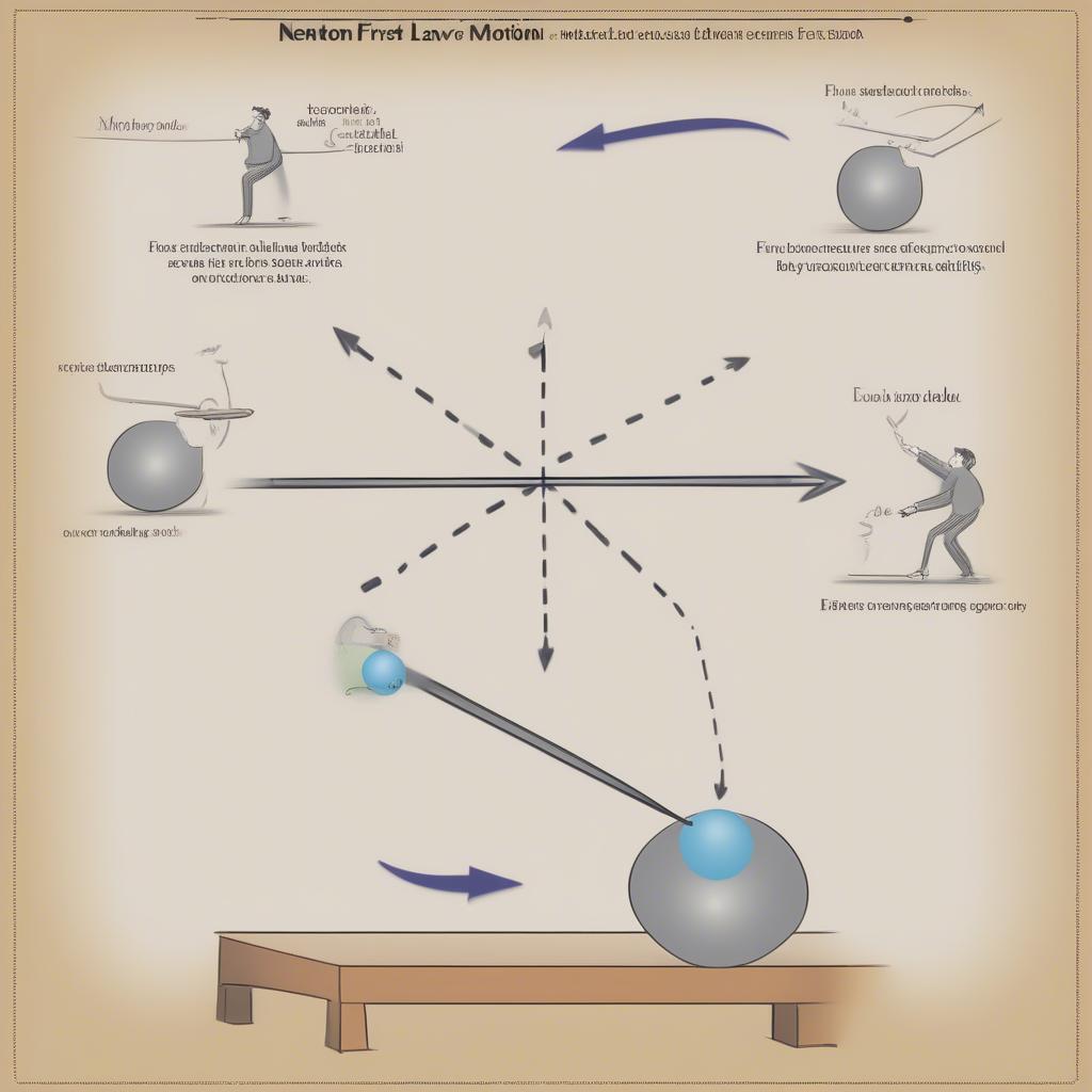 Định luật I Newton minh họa