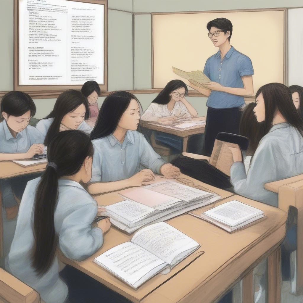 Kết luận bài giảng văn bản quảng cáo Ngữ văn 10: Học sinh đang tổng kết lại những kiến thức trọng tâm về văn bản quảng cáo.