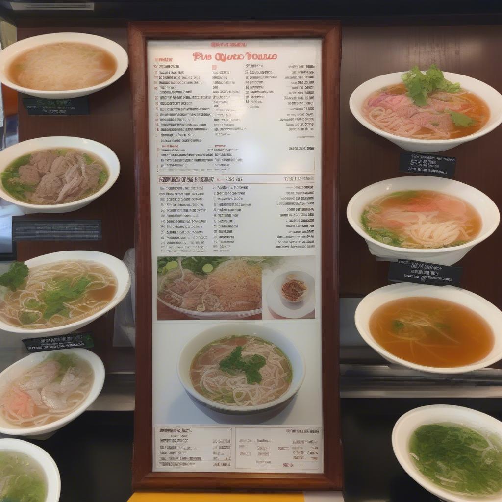 Thực đơn Phở 10 Lý Quốc Sư