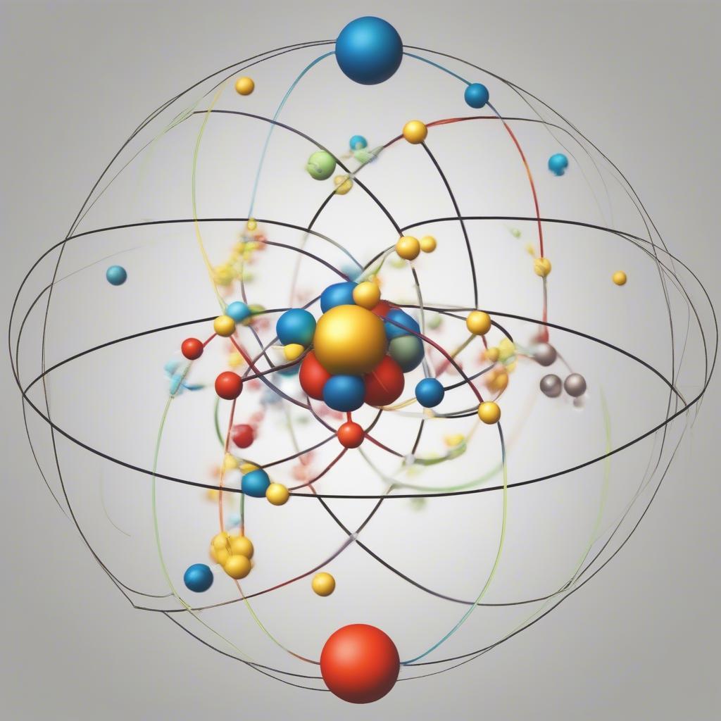 Cấu tạo nguyên tử với hạt nhân và các electron