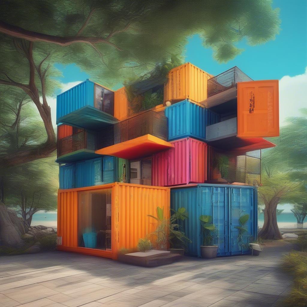 10-feet container office in Da Nang