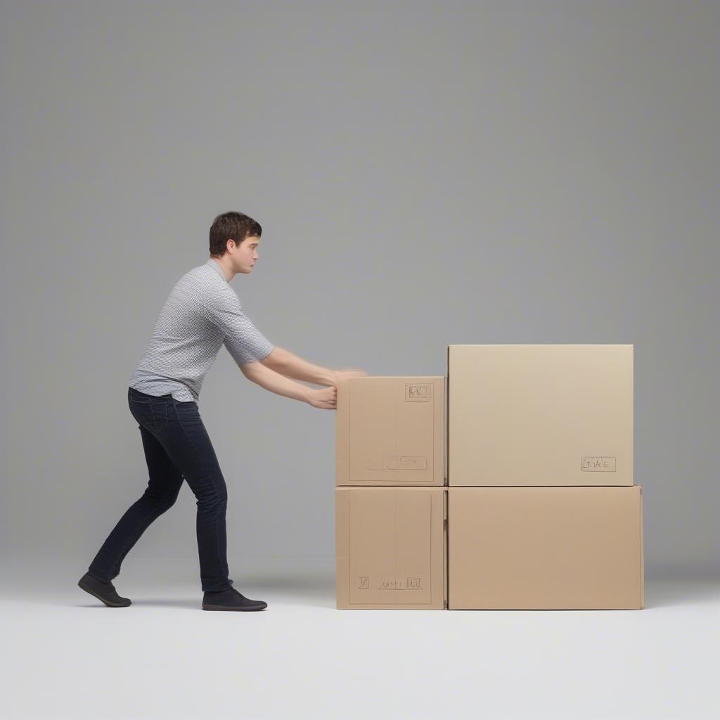 Minh họa định luật 2 Newton: Tác dụng lực đẩy lên hai vật có khối lượng khác nhau