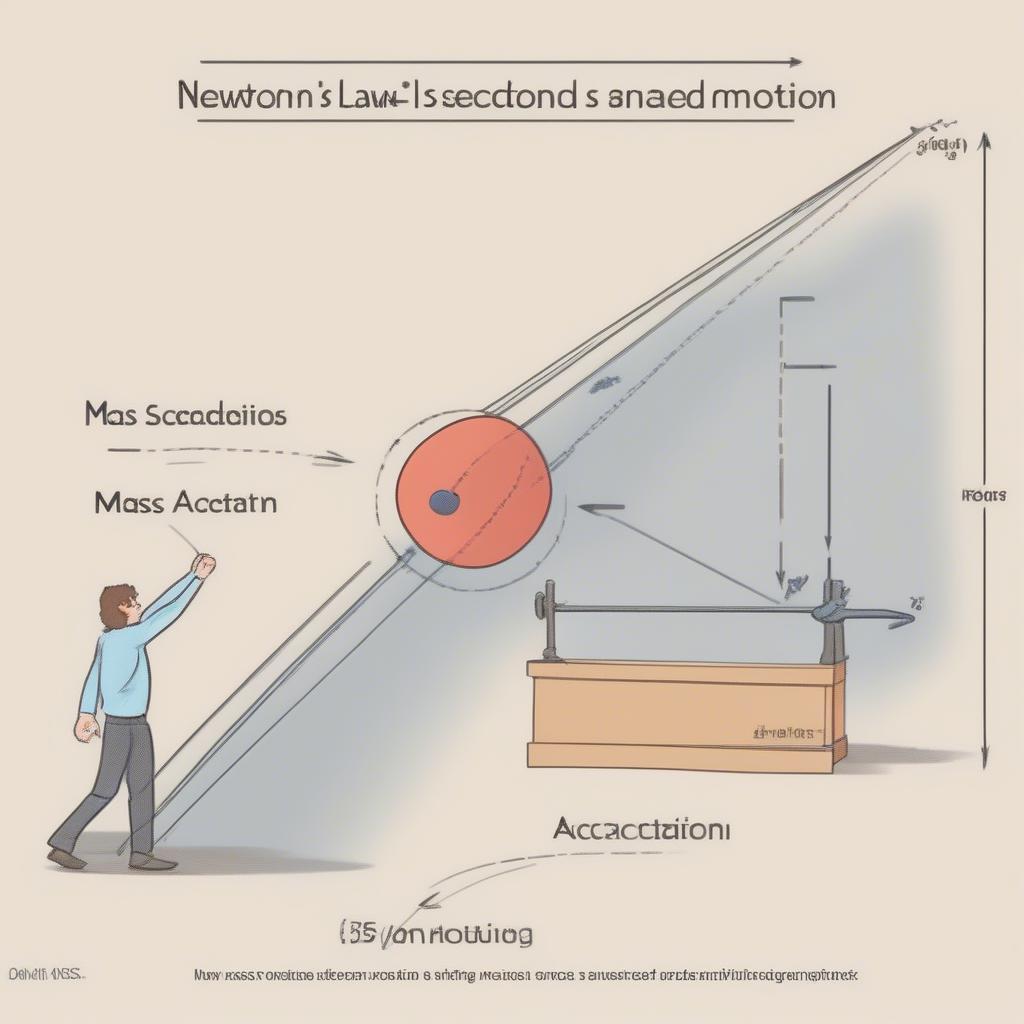 Minh họa Định luật II Newton