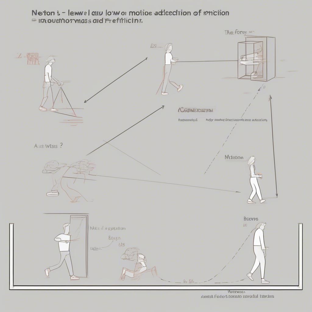 Minh họa Định luật II Newton trong Vật lý 10