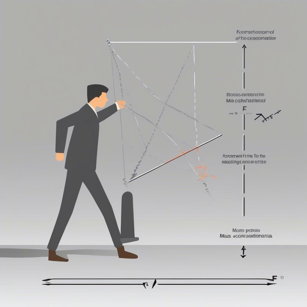 Định luật II Newton trong Vật lý 10: Mô tả hình ảnh minh họa về lực, khối lượng và gia tốc