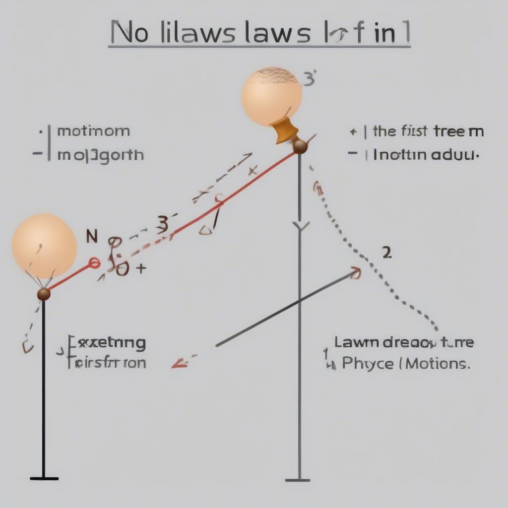 Hình ảnh minh họa ba định luật Newton trong Vật lý 10