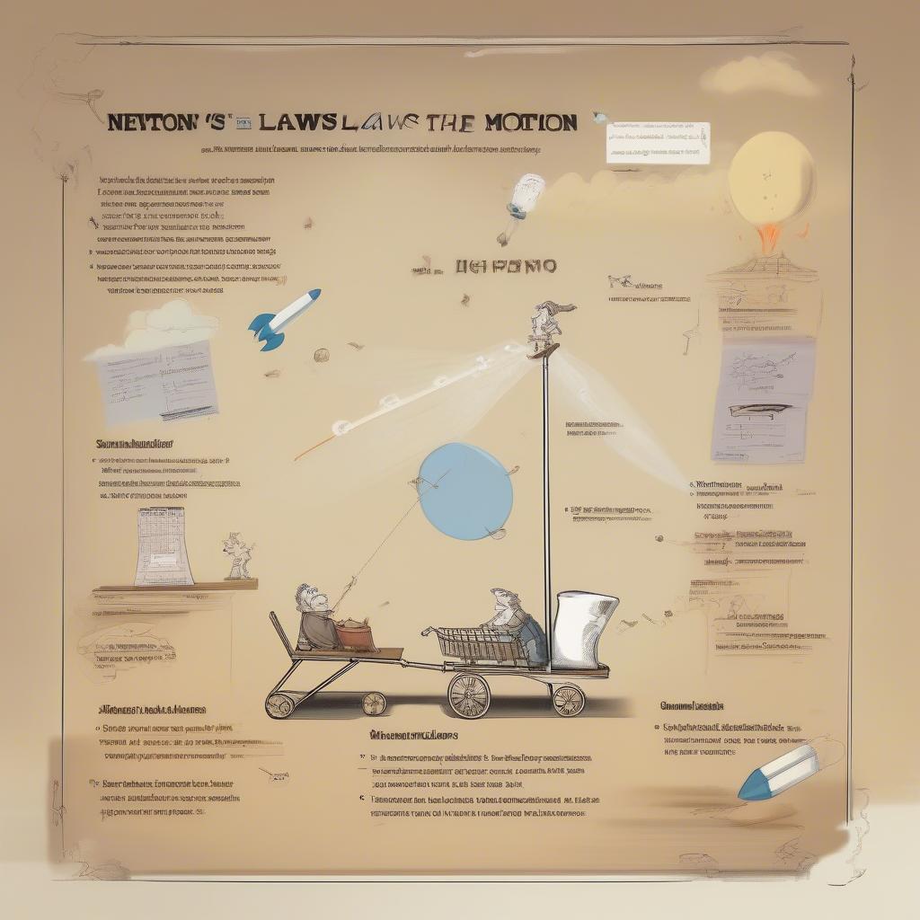 Minh họa định luật Newton trong Vật lý