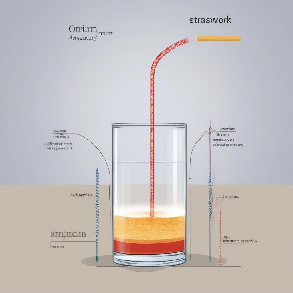 Explanation of the phenomenon of sucking water with a straw