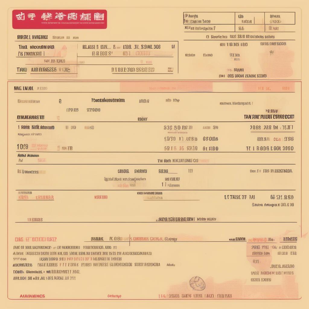Mẫu Hóa Đơn Taxi Mai Linh