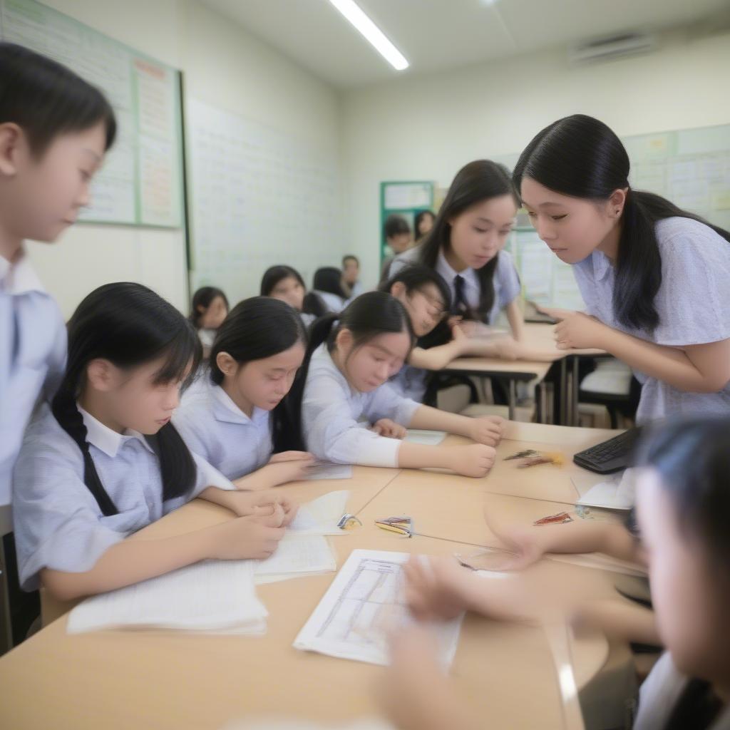 Học sinh học tập tại Đại Chiến 2