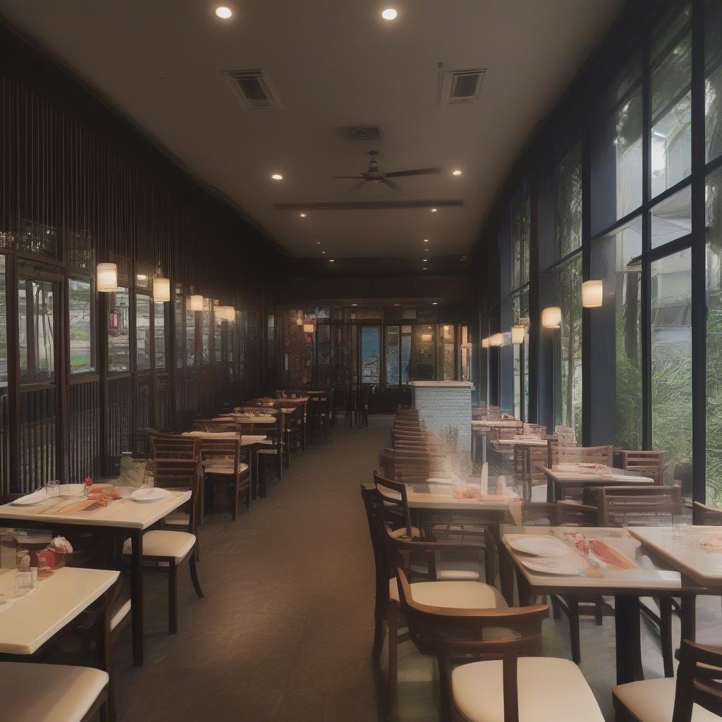 Không gian quán Phở 10 Lý Quốc Sư