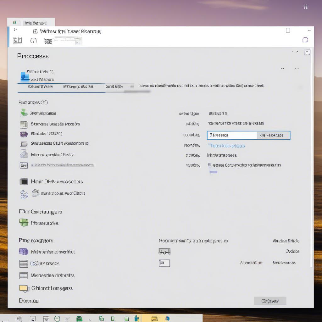 Quản lý tiến trình Windows 10