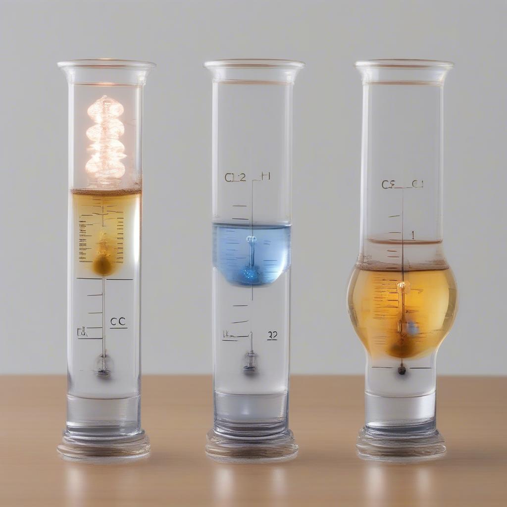 Thí nghiệm điện li với NaCl, CH3COOH và C12H22O11